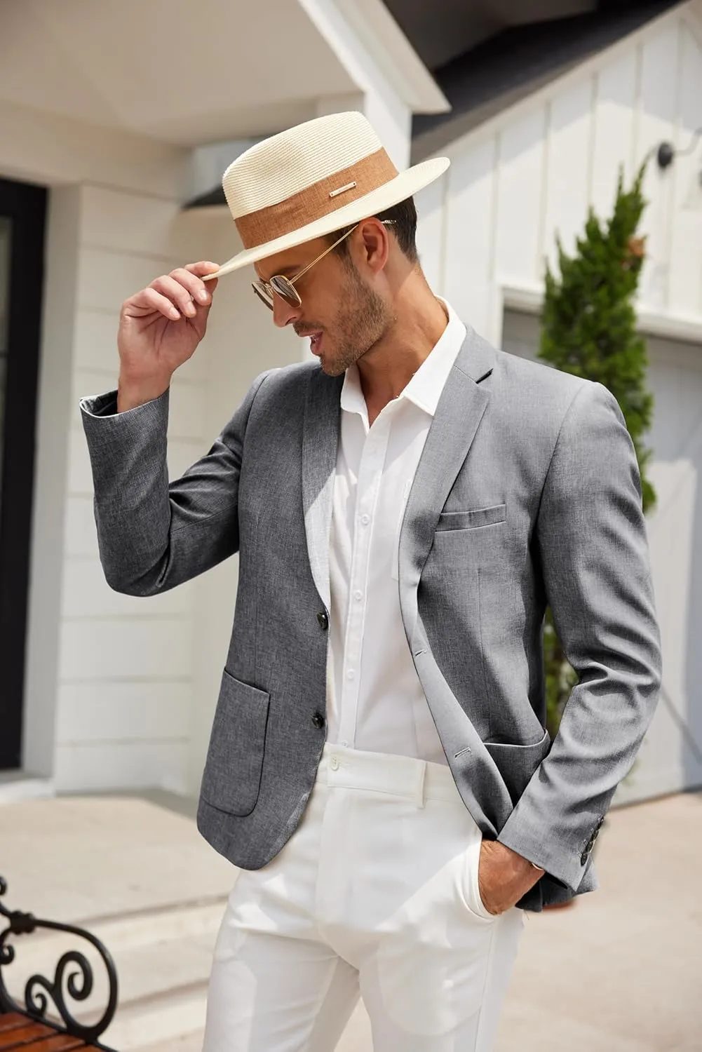 COOFANDY Mens Casual Blazer Sport Coat Lightweight Two Button Business Suit Jackets