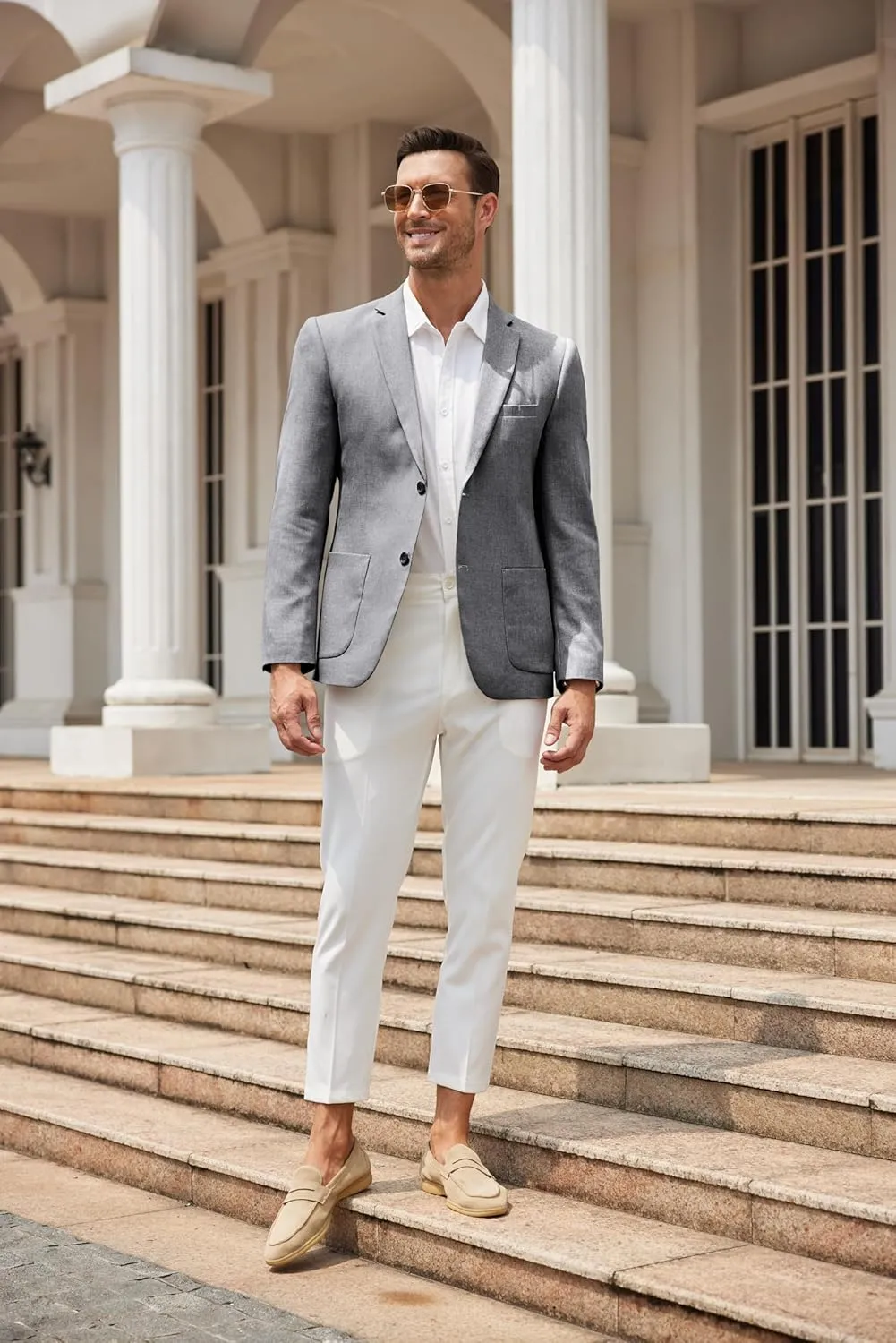 COOFANDY Mens Casual Blazer Sport Coat Lightweight Two Button Business Suit Jackets