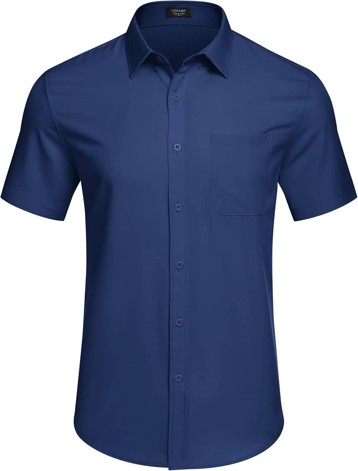 COOFANDY Mens Casual Dress Shirt Short Sleeve Wrinkle Free Dress Shirt Business Casual Shirts