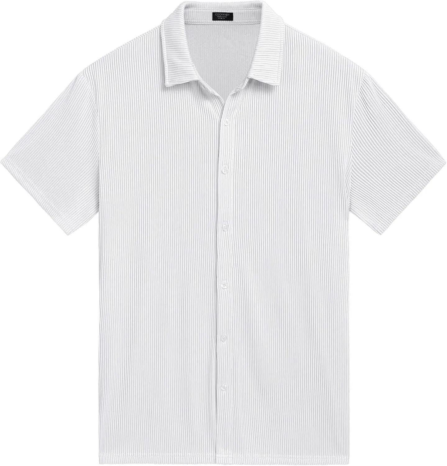 COOFANDY Men's Casual Shirts Short Sleeve Button Down Shirt for Men Wedding Beach Fashion Shirt