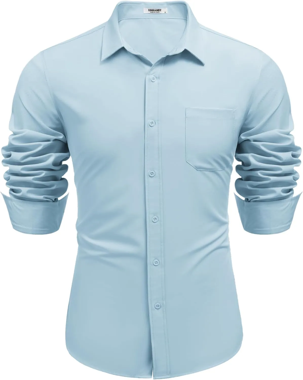 COOFANDY Mens Dress Shirts Long Sleeve Wrinkle Free Shirt Textured Business Casual Button Down Shirt