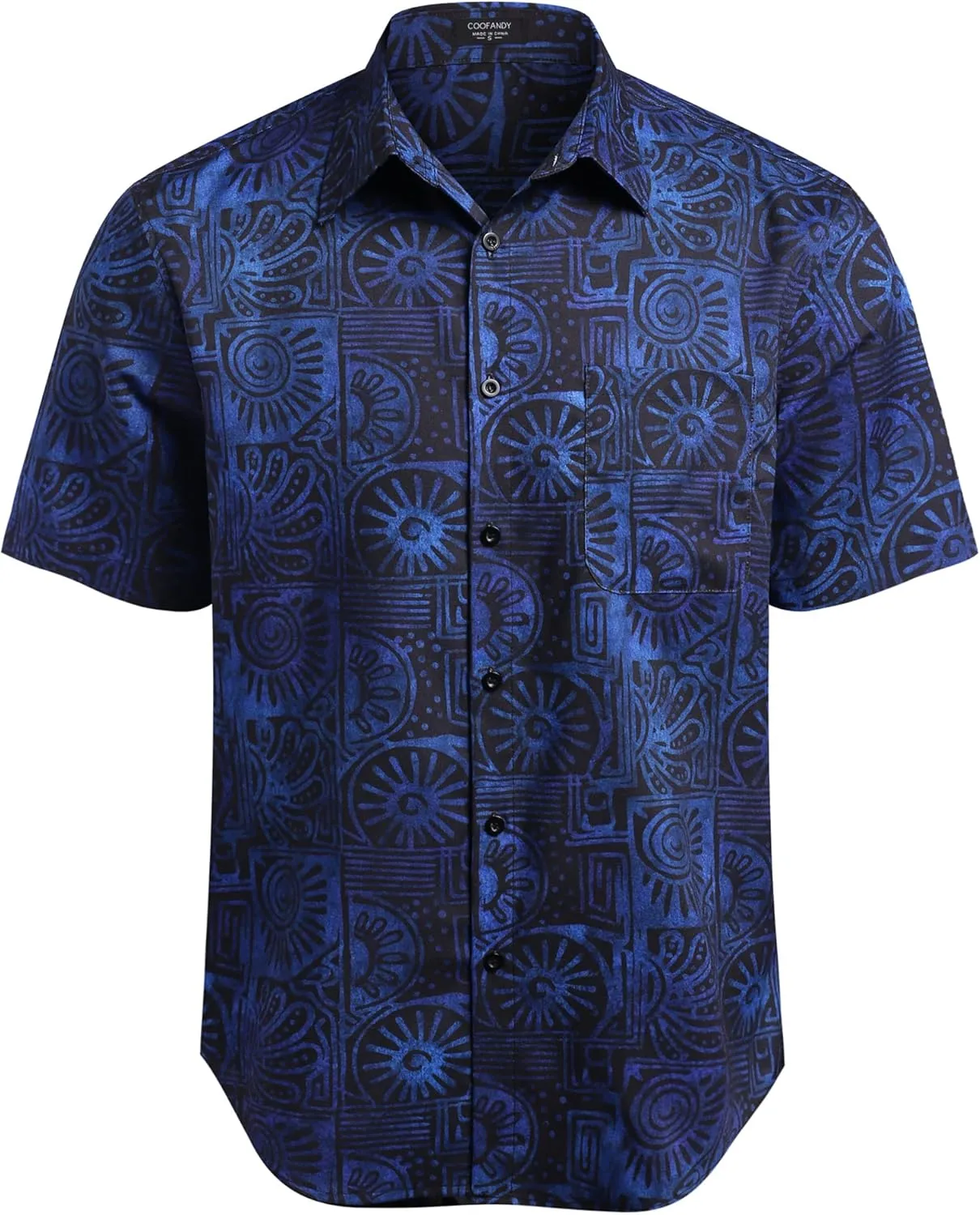 COOFANDY Men's Hawaiian Tropical Shirt Button Down Short Sleeve Vintage Floral Shirt