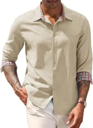 COOFANDY Men's Oxford Dress Shirts Long Sleeve Button Down Shirt Business Casual Shirt