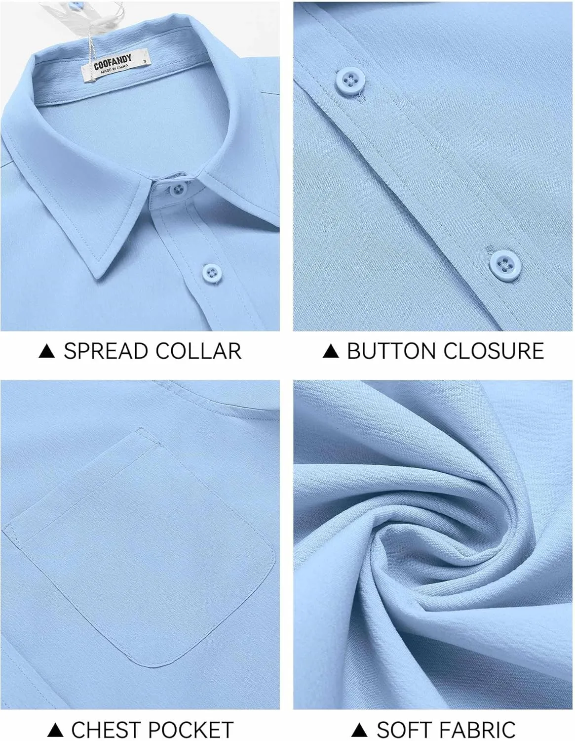 COOFANDY Shirts for Men Short Sleeve Button Down Shirt Casual Summer Beach Shirt