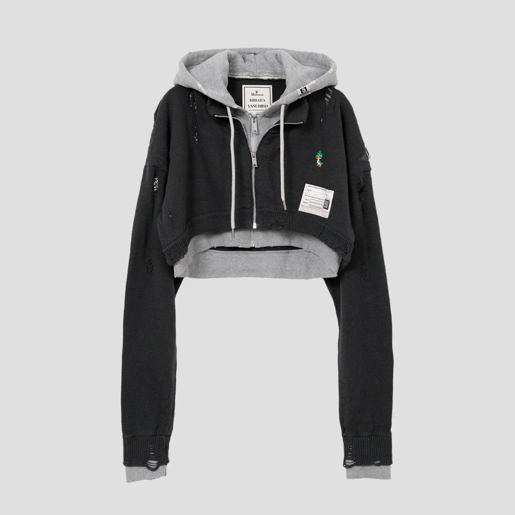 CROPPED LAYERED ZIP PARKA