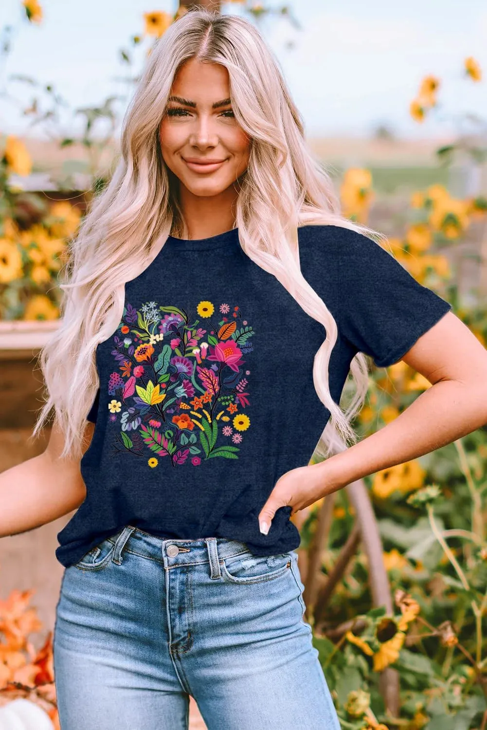 Dandelion Shirt for Women Casual Summer Short Sleeve Flower Tee Tops Inspirational Kindness T-Shirt