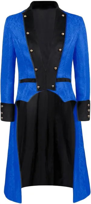 Dgoopd Mens Vintage Tailcoat Jacket Gothic Victorian Frock Coat Steampunk Gothic Medieval Jacket Victorian Halloween Costume