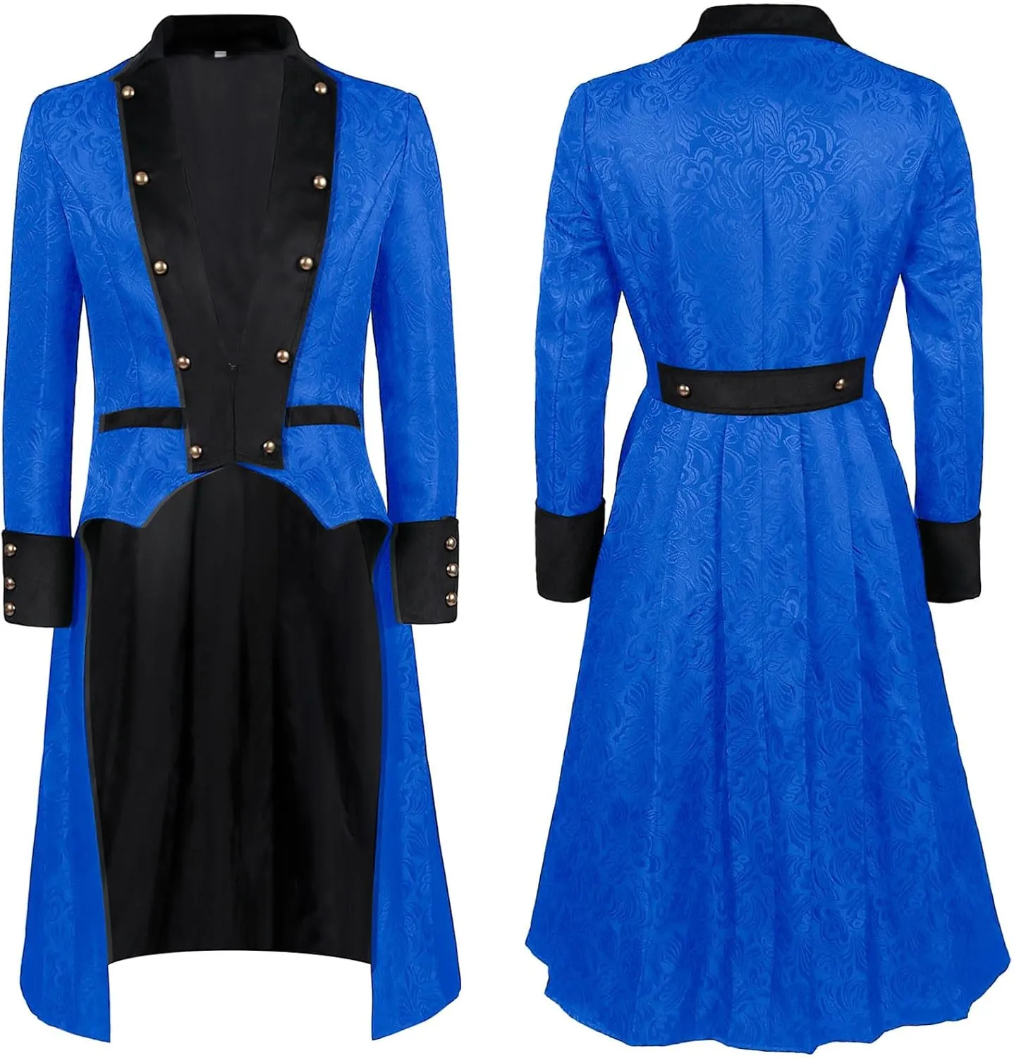 Dgoopd Mens Vintage Tailcoat Jacket Gothic Victorian Frock Coat Steampunk Gothic Medieval Jacket Victorian Halloween Costume