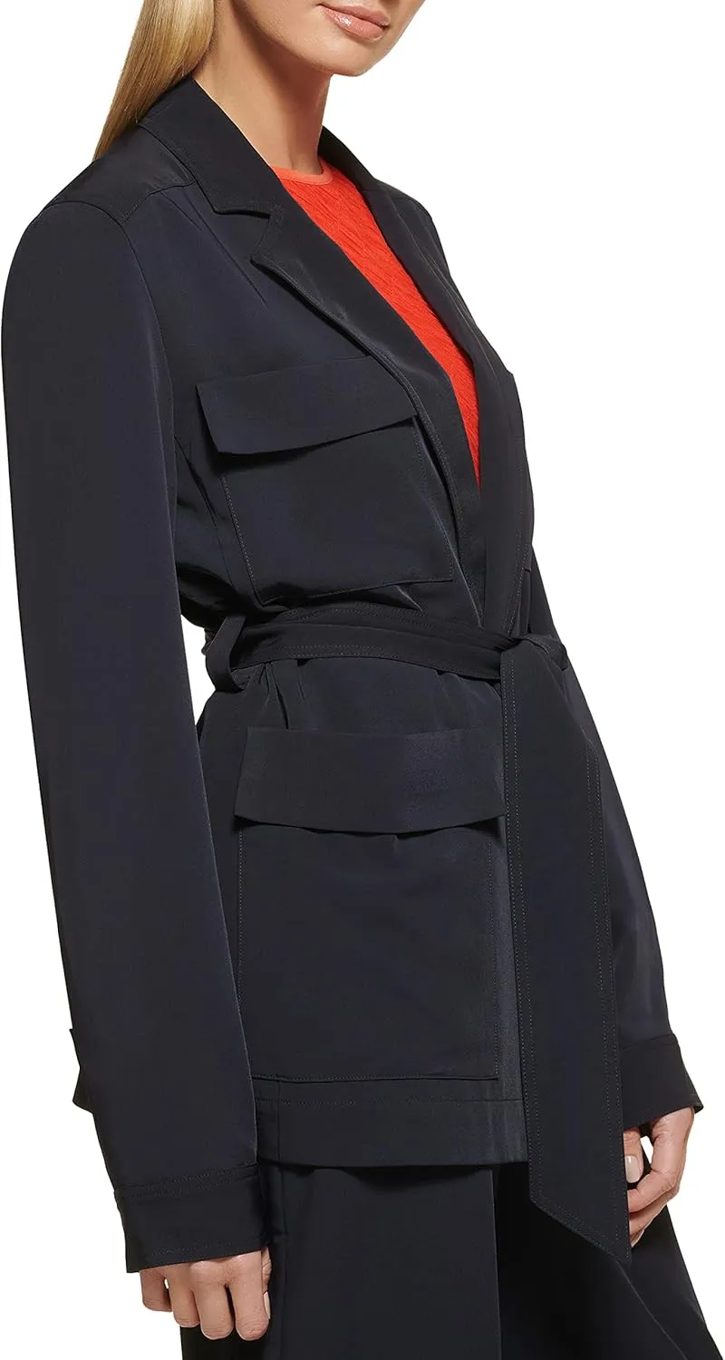 DKNY Women's Belted Blazer Everyday Layering Jacket