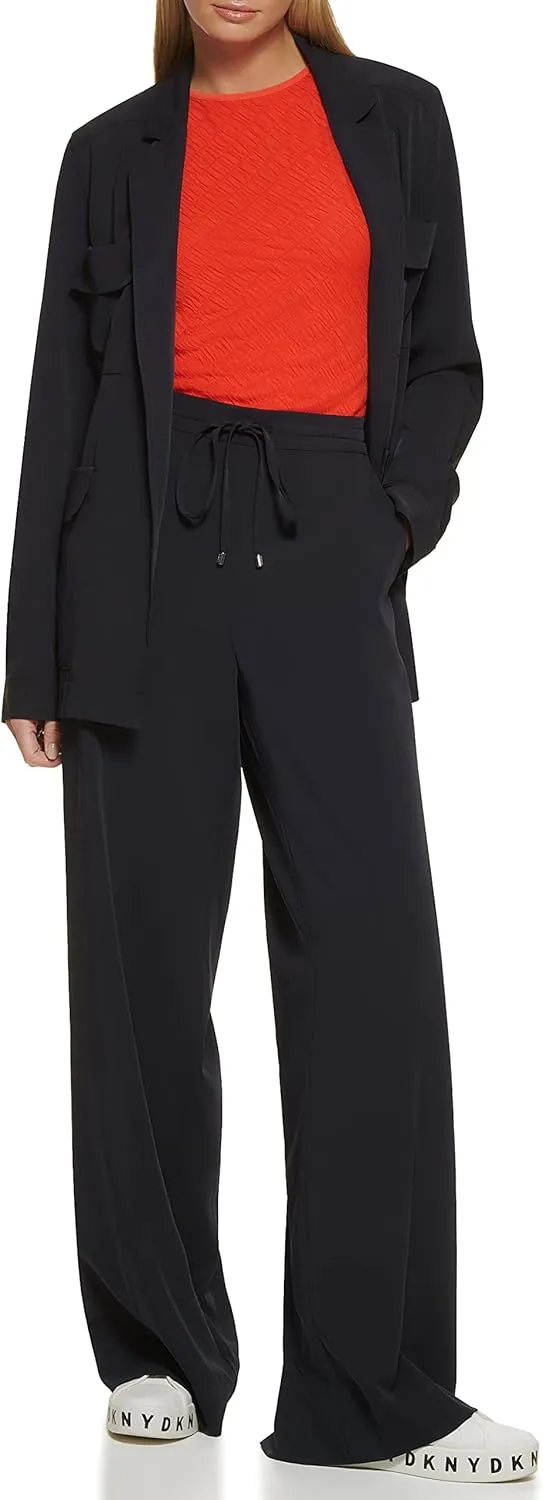 DKNY Women's Belted Blazer Everyday Layering Jacket