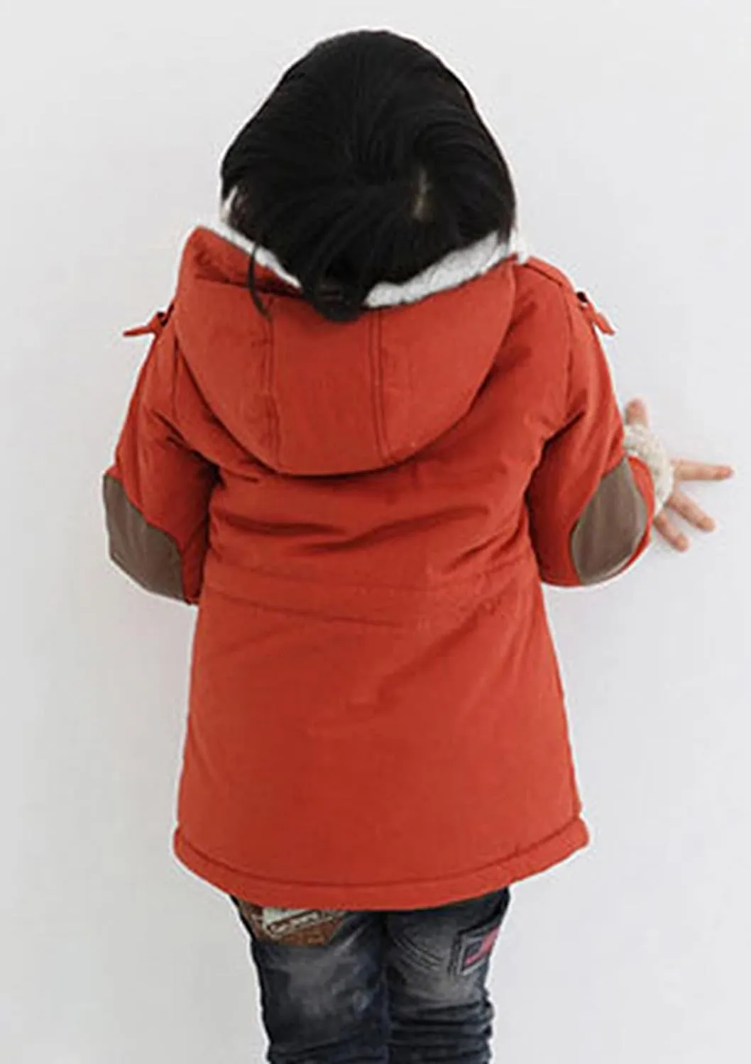 EISHOW Kids Boys Winter Fleece Down Jackets,1-10Y Children Warm Cotton-Padded Parka Jacket Thick Hooded Coat Zipper Outwear