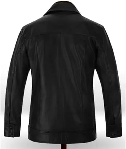 Elvis Comeback Special Leather Classic Shirt Jacket | Popstar Jacket | The Elvis Shirt Style Leather Jacket