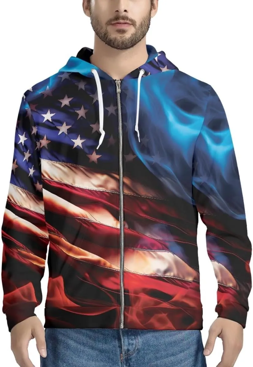 ENLACHIC Unisex Adult Novelty Graphic Hoodies 3D Animal Print Zip up Hoodie Pullover Sweatshirt Pockets