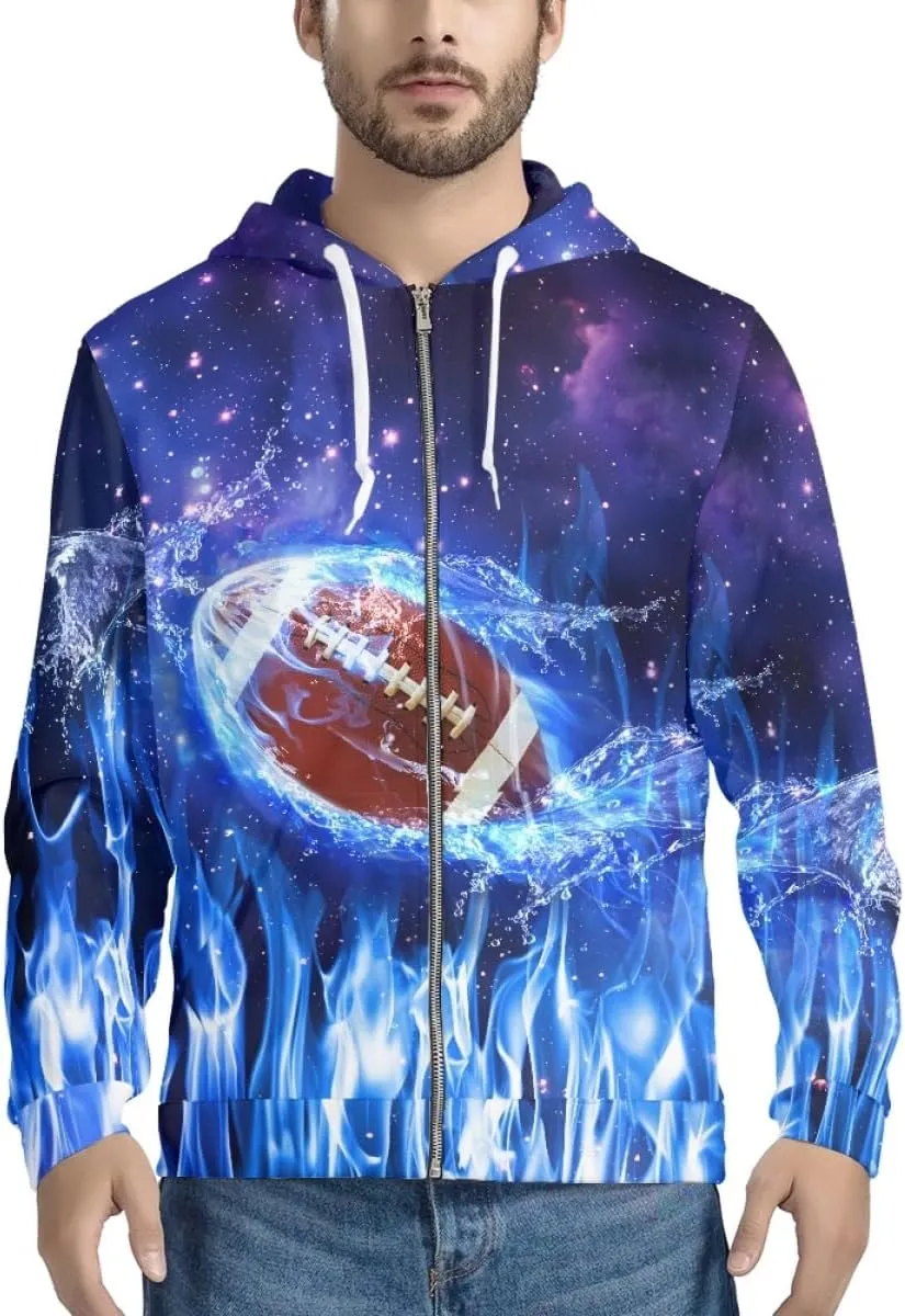 ENLACHIC Unisex Adult Novelty Graphic Hoodies 3D Animal Print Zip up Hoodie Pullover Sweatshirt Pockets