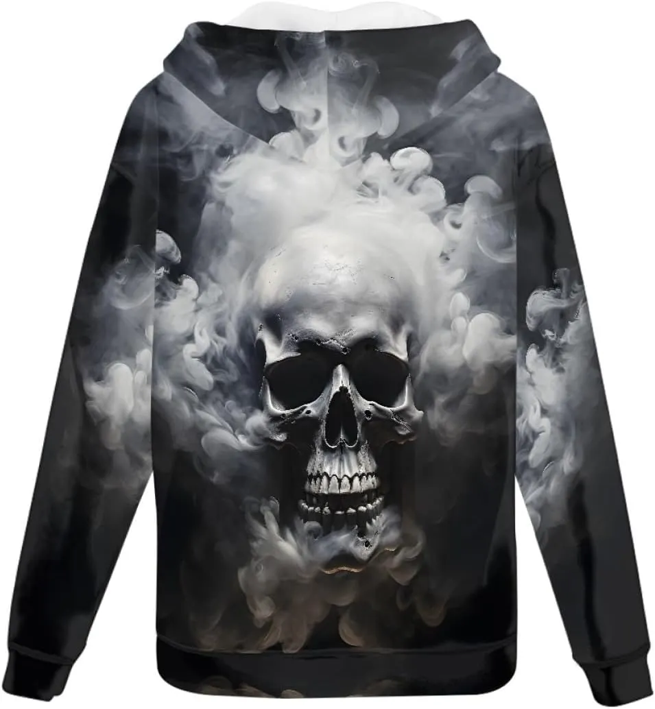 ENLACHIC Unisex Adult Novelty Graphic Hoodies 3D Animal Print Zip up Hoodie Pullover Sweatshirt Pockets