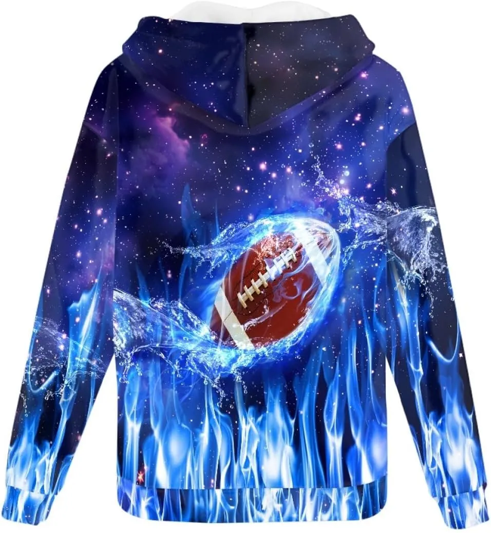 ENLACHIC Unisex Adult Novelty Graphic Hoodies 3D Animal Print Zip up Hoodie Pullover Sweatshirt Pockets