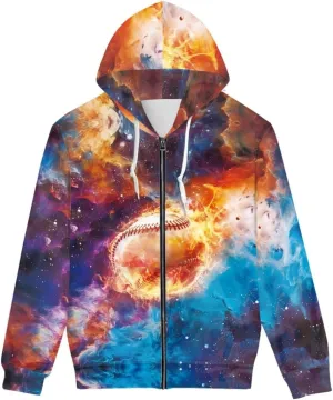 ENLACHIC Unisex Adult Novelty Graphic Hoodies 3D Animal Print Zip up Hoodie Pullover Sweatshirt Pockets