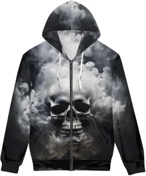 ENLACHIC Unisex Adult Novelty Graphic Hoodies 3D Animal Print Zip up Hoodie Pullover Sweatshirt Pockets