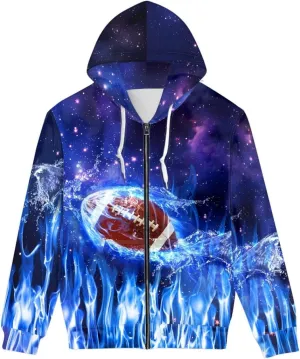 ENLACHIC Unisex Adult Novelty Graphic Hoodies 3D Animal Print Zip up Hoodie Pullover Sweatshirt Pockets