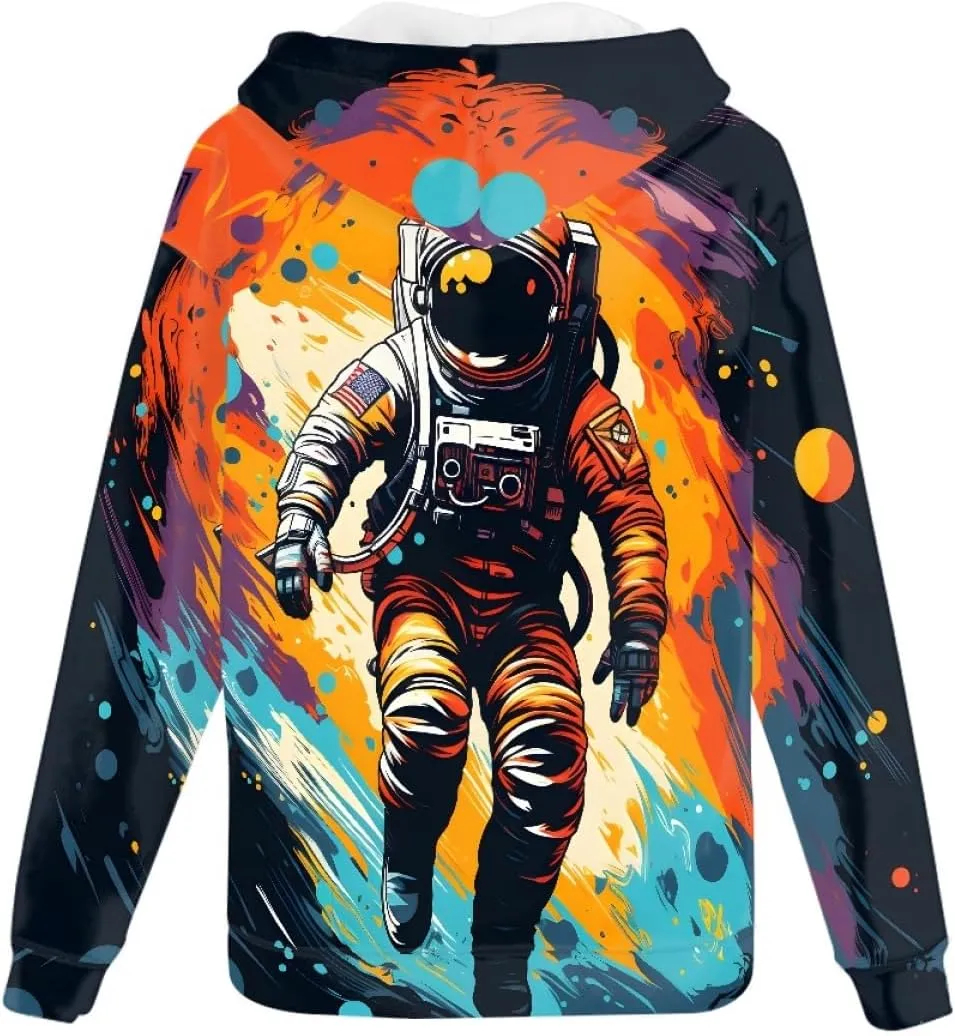 ENLACHIC Unisex Adult Novelty Graphic Hoodies 3D Animal Print Zip up Hoodie Pullover Sweatshirt Pockets