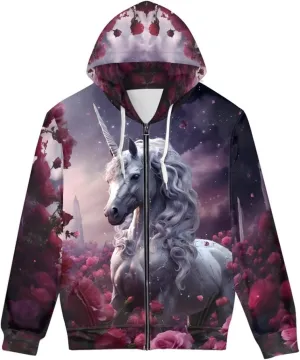 ENLACHIC Unisex Adult Novelty Graphic Hoodies 3D Animal Print Zip up Hoodie Pullover Sweatshirt Pockets