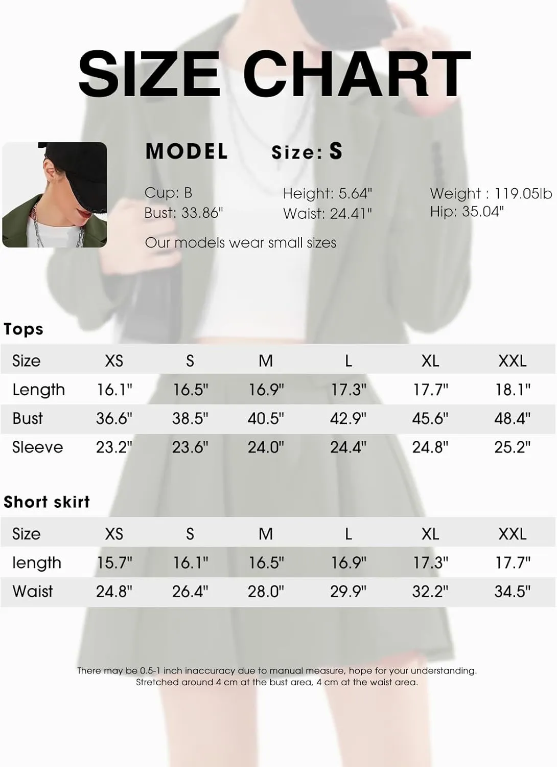 EXLURA Women's Business Casual Blazer Suit Sets and Pleated Mini Skirt 2 Piece Outfits Trendy Long Sleeve Y2K Clothes 2025