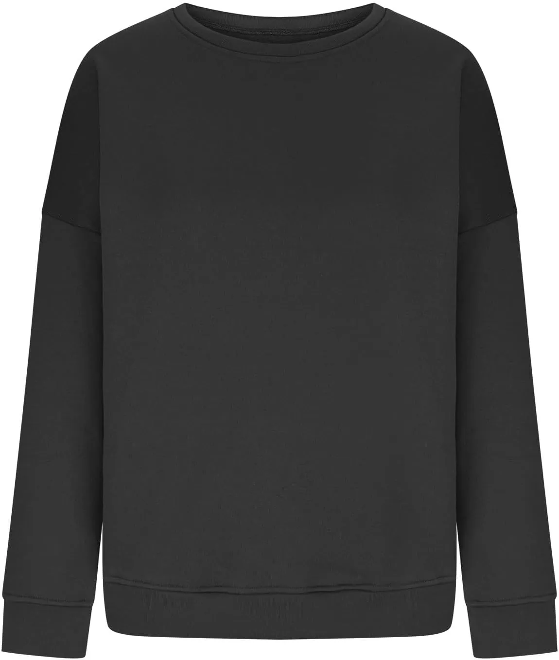 Fleece Crewneck Sweatshirts for Women Soft Comfy Fit Long Sleeve Shirts for Teen Girl Oversized Pullover Sweaters