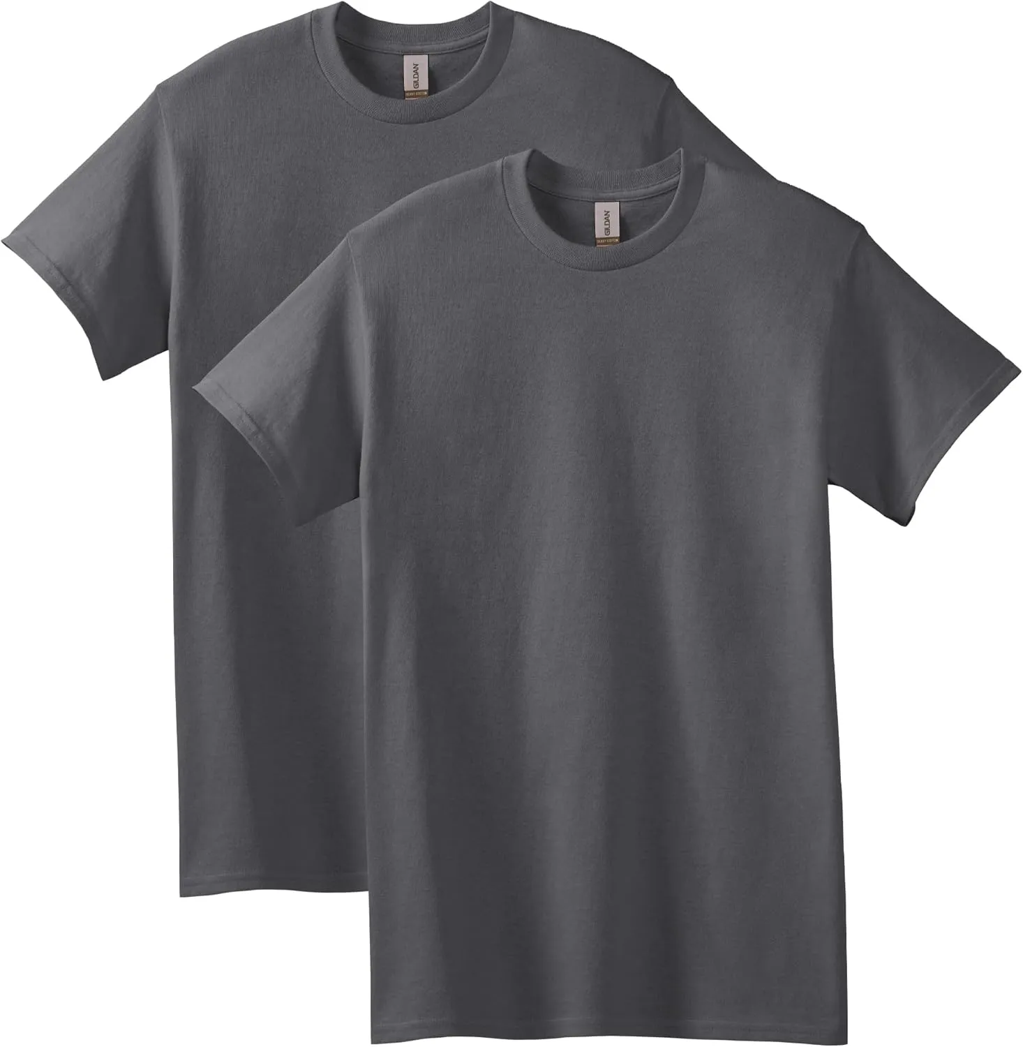 Gildan mens Heavy Cotton T-shirt, Style G5000, Multipack Shirt, Charcoal (2-pack), XX-Large US