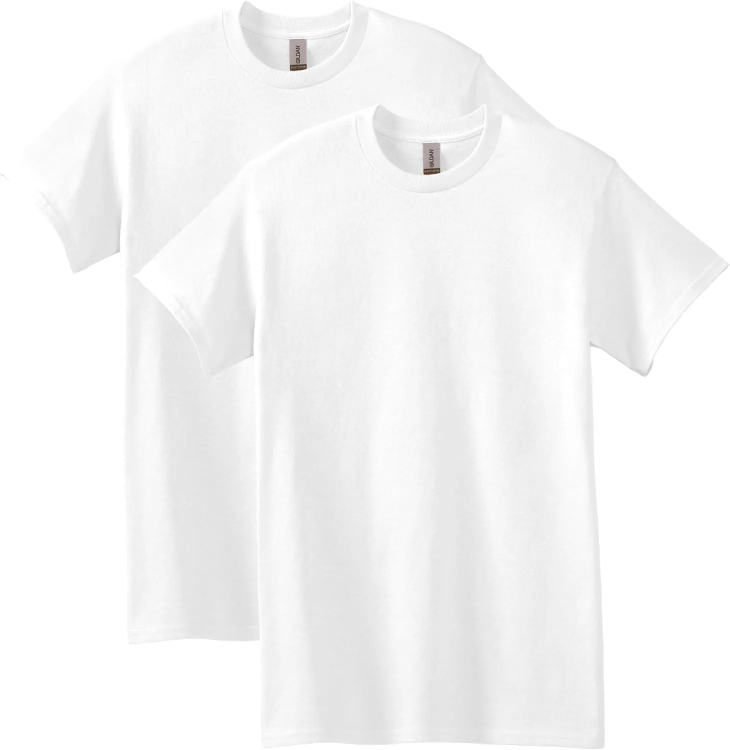 Gildan mens Heavy Cotton T-shirt, Style G5000, Multipack Shirt, White (2-pack), XX-Large US