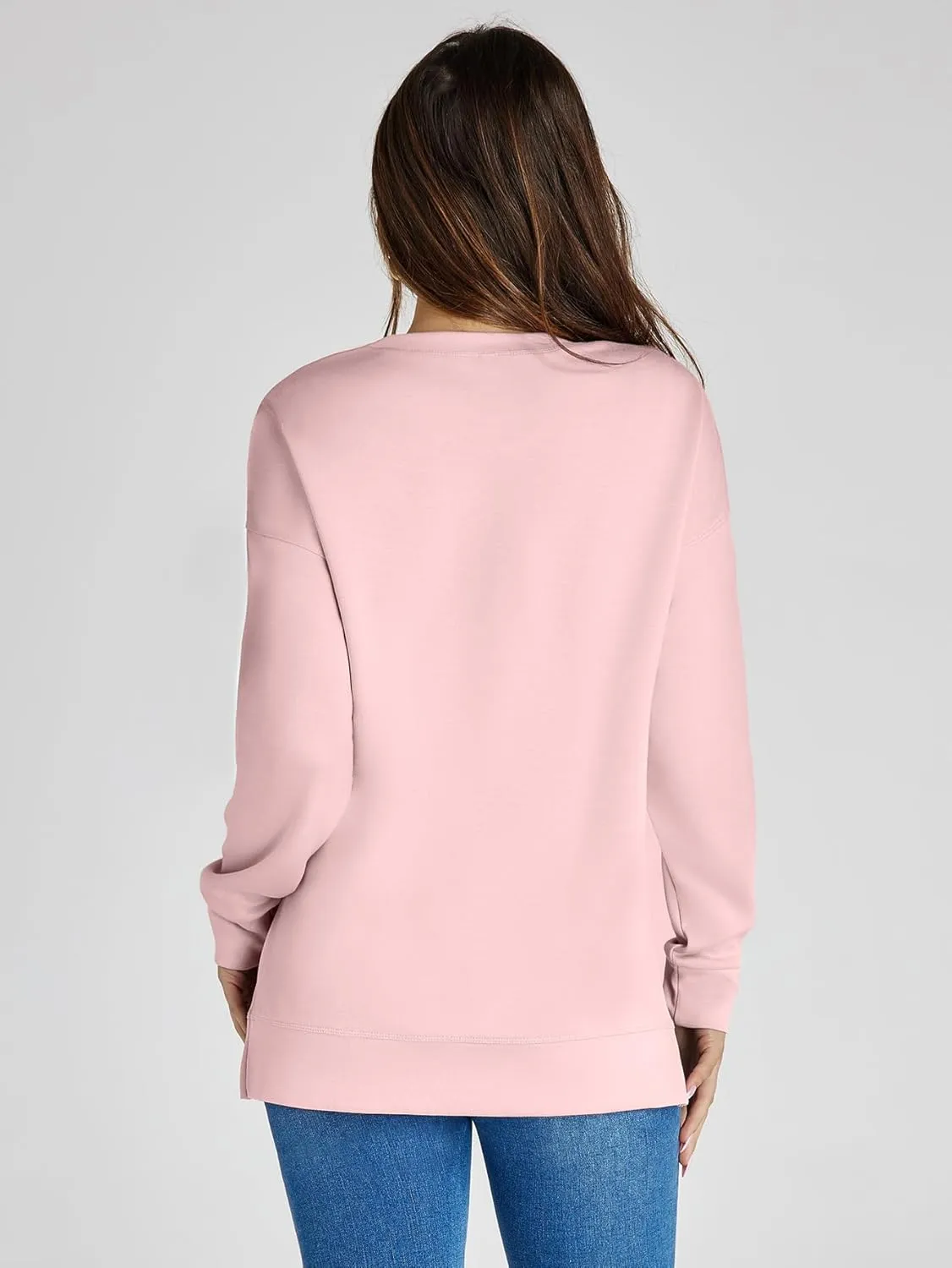 Glamaker Women's Long Sleeve Crewneck Sweatshirt Air Essentials Soft Loose Pullover Sweatshirts