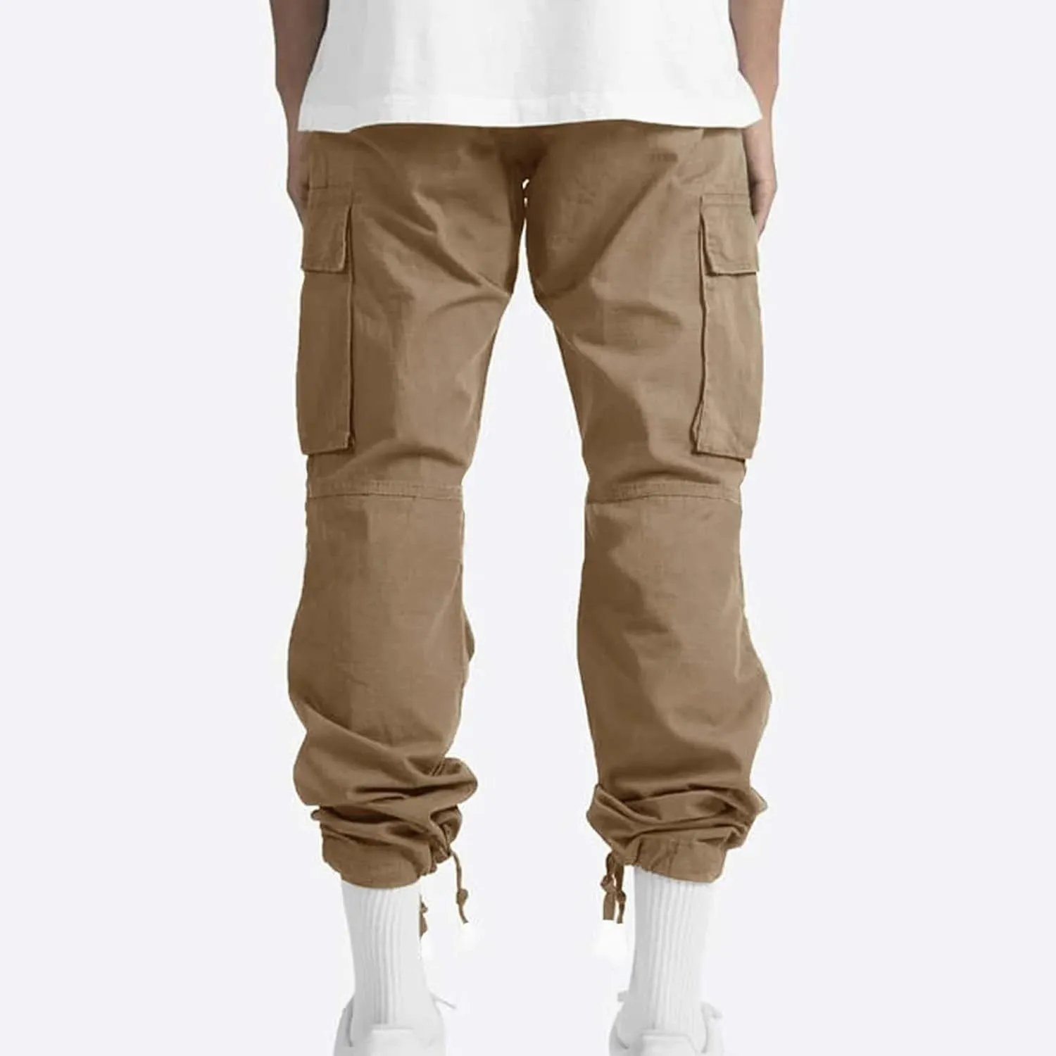 GOFULY Cargo Pants for Men Stretch Elastic Waist Drawstring Hiking Pants with Multi Pockets Sweatpants 2024 Joggers Trouser