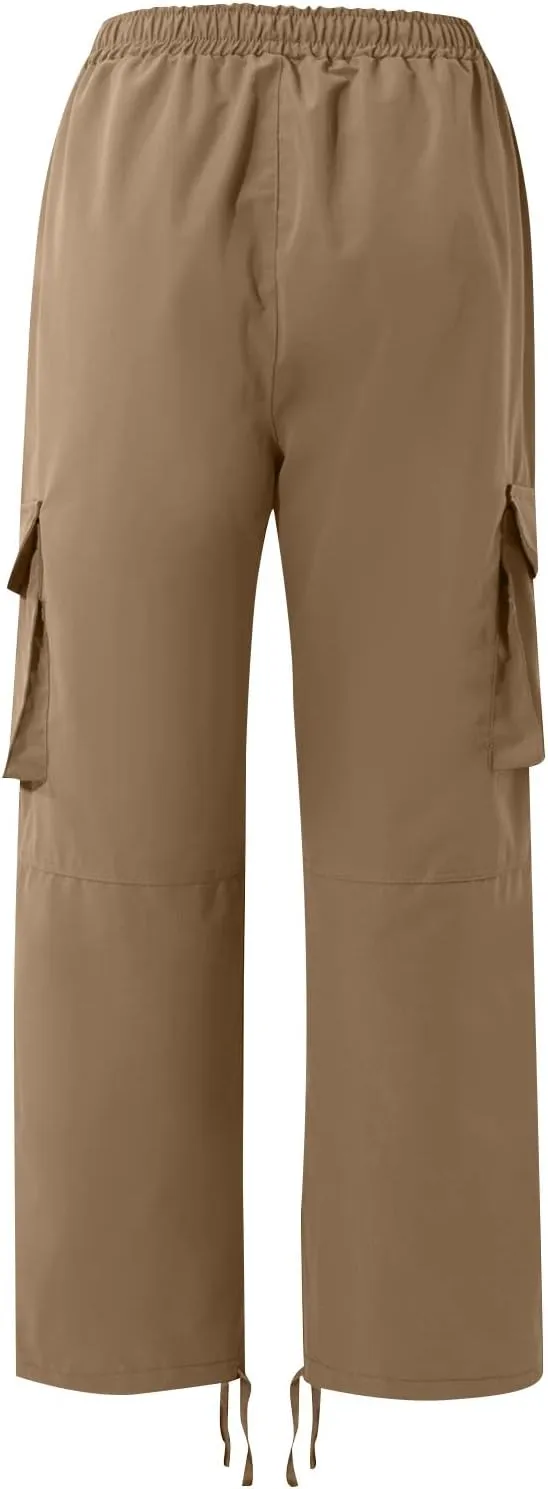 GOFULY Cargo Pants for Men Stretch Elastic Waist Drawstring Hiking Pants with Multi Pockets Sweatpants 2024 Joggers Trouser