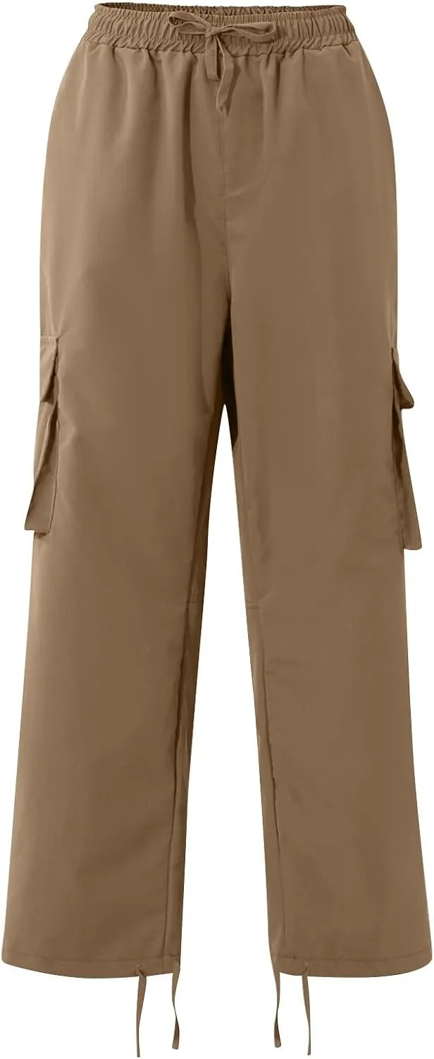 GOFULY Cargo Pants for Men Stretch Elastic Waist Drawstring Hiking Pants with Multi Pockets Sweatpants 2024 Joggers Trouser