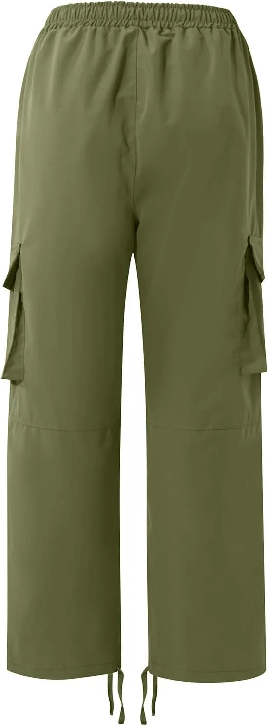 GOFULY Cargo Pants Mens Baggy Drawstring Elastic Waist Sweat Pants Tall with Multi Pockets Pants Casual Joggers Trousers