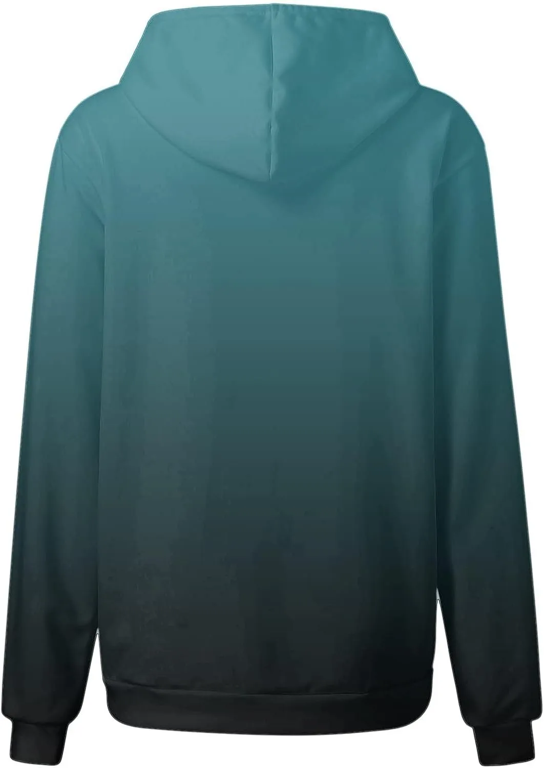 GOFULY Womens Gradient Color Fall Pullover Hoodie - Lightweight Sweatshirt With Drawstring