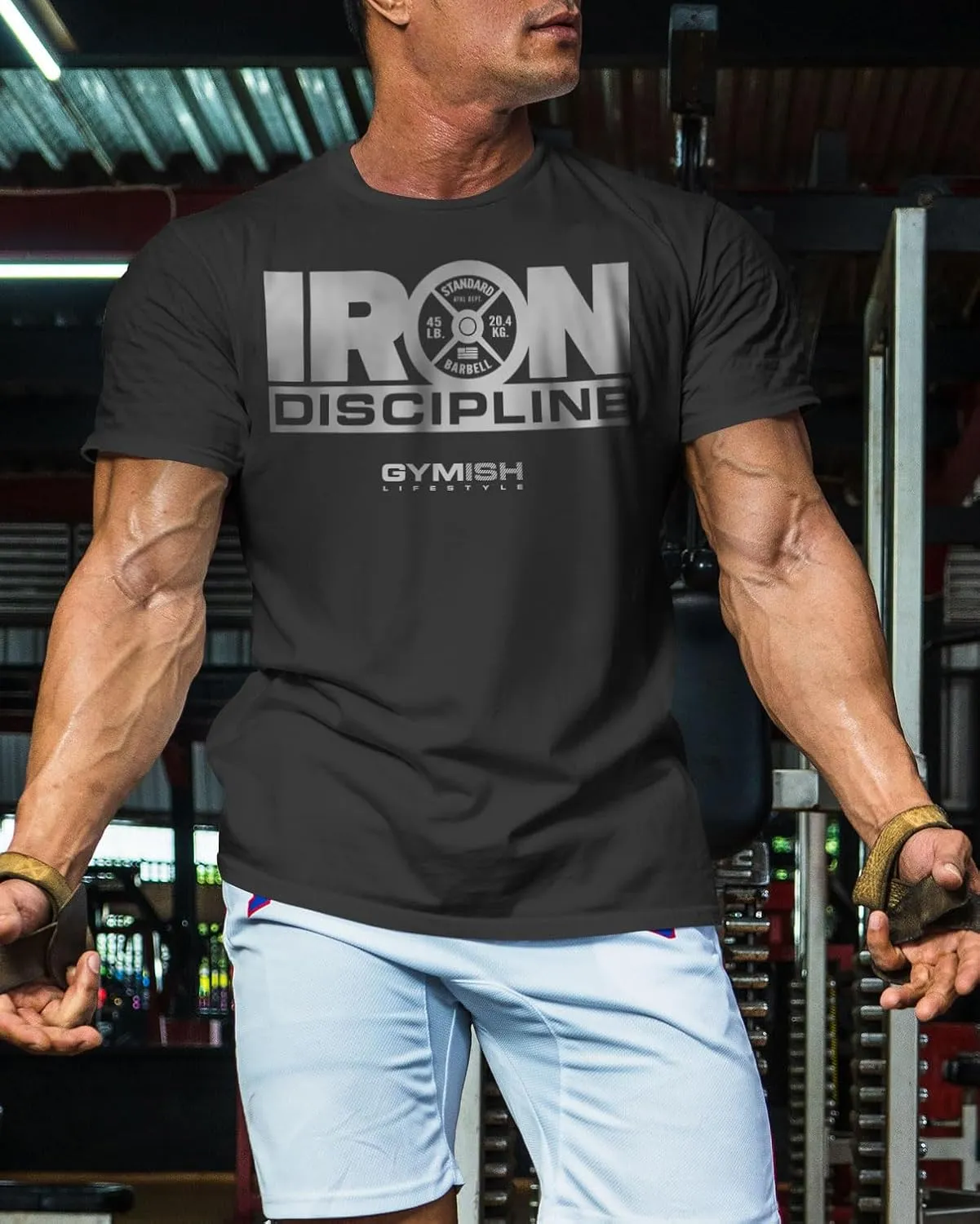 Gymish Lifestyle Iron Discipline Gym Workout Shirt for Men Motivational T-Shirt