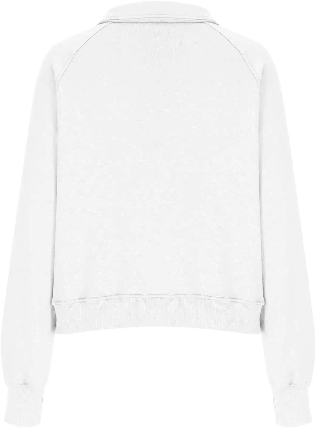 Half Zip Sweatshirt Women Cropped Oversized Fleece Pullover Zipped Thumb Hole Cute Sweatshirts with Pockets