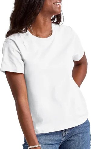 Hanes Women's Essentials T-Shirt, Cotton Crewneck Tee, Classic Fit T-Shirt for Women