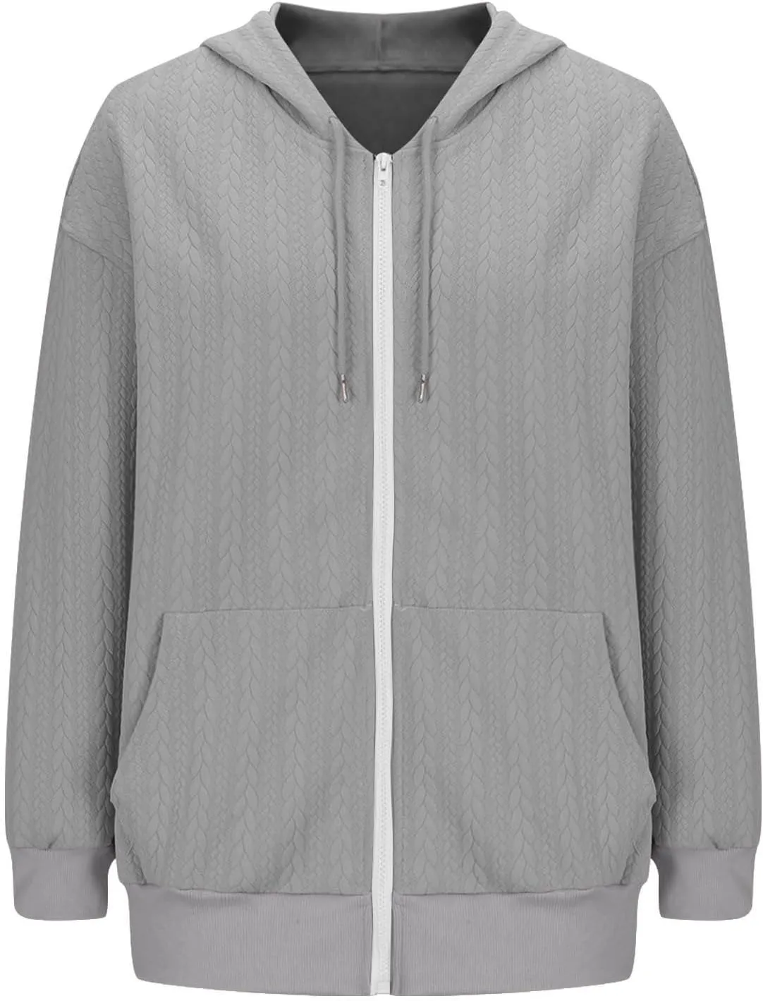 hlysgo Zip Up Hoodie Women Oversized Fall Fashion Sweatshirt Jackets Casual Hoodies Comfy Hooded Outwear with Pockets