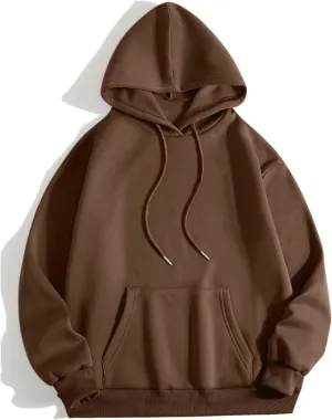 Hoodies for Women Pullover Solid Oversized Hooded Sweaters Trendy Long Sleeve Sweatshirts Fall Outfits with