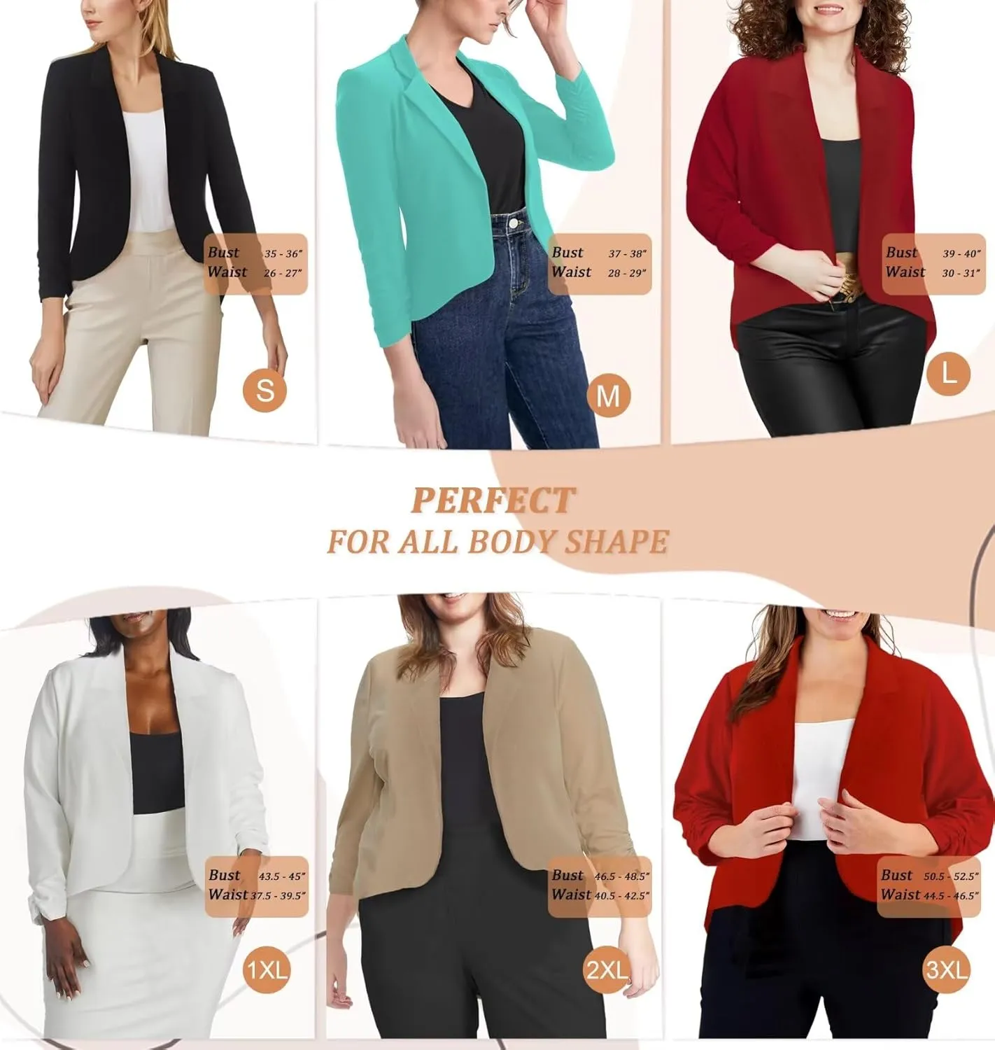 Hybrid & Company Womens Casual Work High Low Blazer Jacket - JK45590