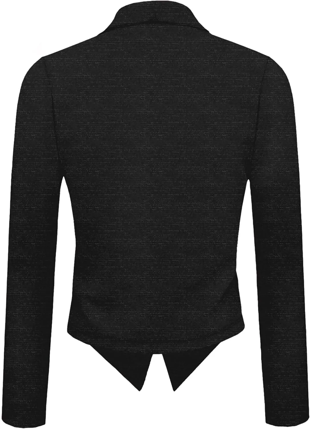 Hybrid & Company Womens Casual Work Office Blazer Open Front Heavy Ponti Shawl Collar Long Sleeve Jacket