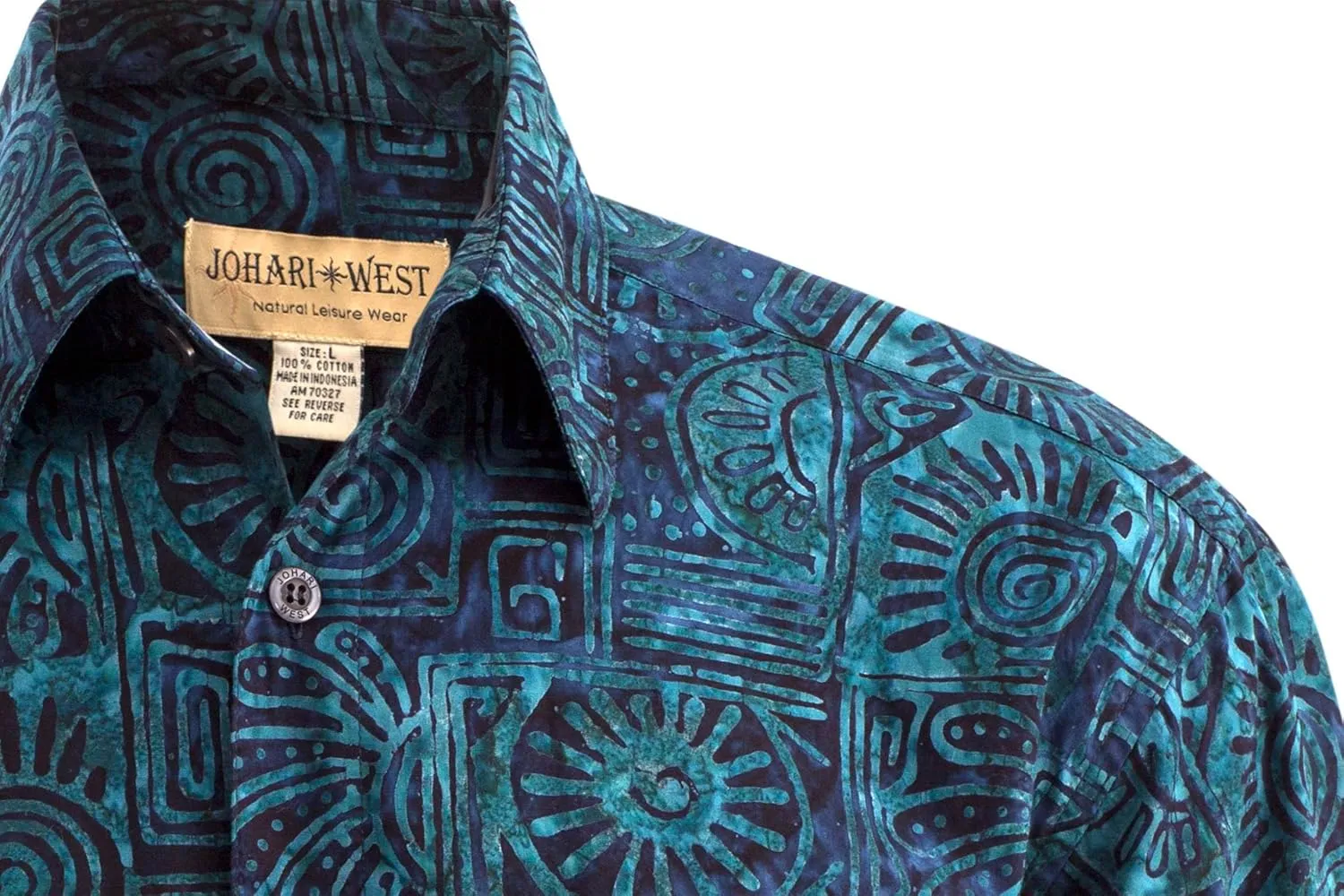 Indo Sapphire Tropical Cotton Shirt