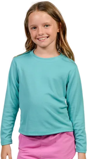 INGEAR Girls Long Sleeve Rash Guard Swim Shirt Outdoor Sports Shirt Lightweight Athletic Tee Protective