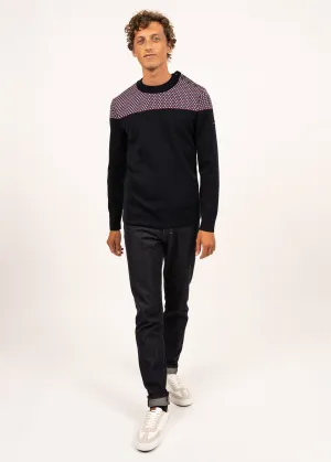 Jacquard sailor jumper - SAINT JAMES x Elyse (NAVY/MULTICO)