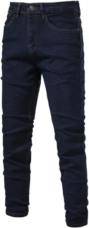 Jean Pants for Men Slim Fit Straight Leg Jean Stretch Skinny Denim Pencil Pants Distressed Comfort Flex Waist Pants