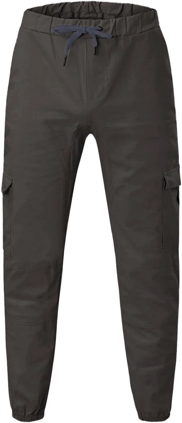 Jogger Pants for Men Slim Fit Elastic Waist Athletic Workout Cargo Sweatpants Drawstring Casual Pants Pockets