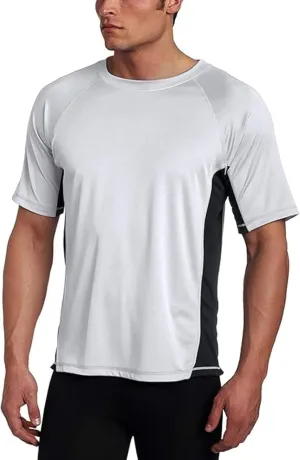 Kanu Surf Men's Short Sleeve UPF 50 Swim Shirt Rash Guard Sun Shirt (Regular & Extended Sizes)