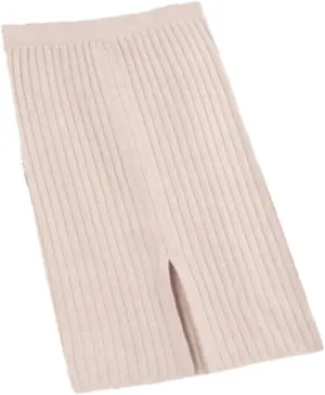 KEHAIOO Women's Autumn Pencil Knitted Skirt High Waist Warm Elegant Knitting Ribbed Winter Party Skirts