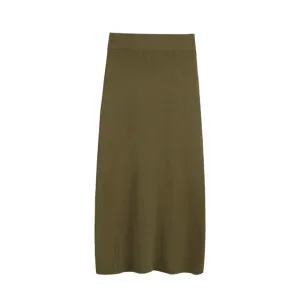 KNITTED MIDI PENCIL SKIRT